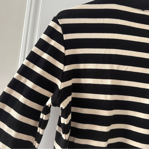 NWT Mango Black Cream Knitted Cardigan Gold Buttons Women’s Size Large Preppy - Picture 12 of 16